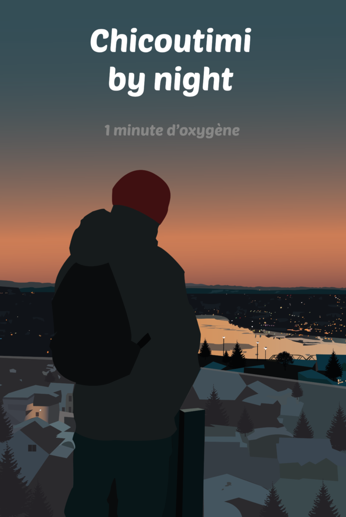 Illustration pour la vidéo une minute d'oxygène "Chicoutimi By night"